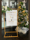 Gold Welcome Sign