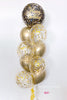 70th Birthday Black & Gold 45cm Foil Balloon