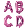 Pink "A"-"Z" Alphabet/Letters 35cm Foil Balloons Air Filled Only