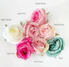 8cm/14cm Teal Artificial Rose Flower Head