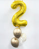 2 Gold Number Foil Balloons 86cm (34")