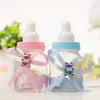 12PK Pink Baby Shower Fillable Bottles With Bear  Sweet Candy Bonbonerie Favor Box Return Gifts