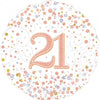 21st Birthday Rose Gold 45cm Foil Balloon