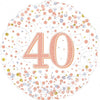 40th Birthday Rose Gold 45cm Foil Balloon