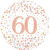 60th Birthday Rose Gold 45cm Foil Balloon