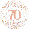 70th Birthday Rose Gold 45cm Foil Balloon
