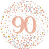 90th Birthday Rose Gold 45cm Foil Balloon