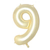 9  Luxe Gold Number Foil Balloons 86cm (34")