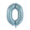 0 Blue Number Foil Balloons 86cm (34")