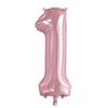 1 Pink Number Foil Balloons 86cm (34")
