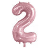 2 Pink Number Foil Balloons 86cm (34")