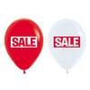 Sale Tag Red & White 6pk Latex Balloons