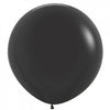 Matte Black Jumbo 90cm Round Sempertex Latex Balloon Each