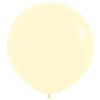 Matte Pastel Yellow Jumbo 90cm Round Sempertex Latex Balloon Each