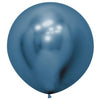 60cm Sempertex Latex Balloons - Reflex / Chrome Blue
