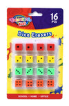 Novelty Dice Erasers Party Favors Return Gifts Loot Bag Party Fillers 12PK
