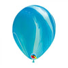 Qualatex SuperAgate/Marble Blue 30cm Latex Balloon Each