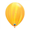 Qualatex SuperAgate/Marble Yellow & Orange 30cm Latex Balloon Each