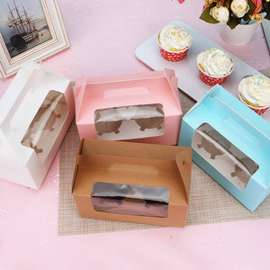 2 Inners Cup Cake Box With Handles