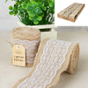 Lace Hessian Ribbon 2meters -White