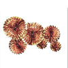 6Pk Haning Paper Fans Decorations Value Pack- Rose Gold