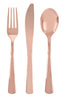 Metallic Rose Gold Plastic Cutlery 18PK
