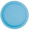 Light Blue Large Round Paper Plates Pack of 8