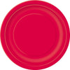 Red Small Round Paper Plates Pack of 8