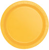 Yellow Large Round Paper Plates Pack of 8