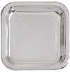 Small 18cm Metallic Silver Square Plates 8Pk