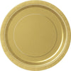 Gold Large Round Paper Plates Pack of 8
