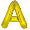 Gold "A"-"Z" 86CM Decrotex Alphabet/Letters Shaped (34") Foil Balloons