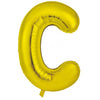 Gold "A"-"Z" 86CM Decrotex Alphabet/Letters Shaped (34") Foil Balloons