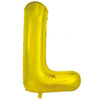 Gold "A"-"Z" 86CM Decrotex Alphabet/Letters Shaped (34") Foil Balloons