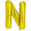 Gold "A"-"Z" 86CM Decrotex Alphabet/Letters Shaped (34") Foil Balloons