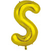Gold "A"-"Z" 86CM Decrotex Alphabet/Letters Shaped (34") Foil Balloons