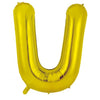 Gold "A"-"Z" 86CM Decrotex Alphabet/Letters Shaped (34") Foil Balloons