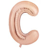 Rose Gold "A"-"Z" 86CM Decrotex Alphabet/Letters Shaped (34") Foil Balloons