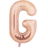 Rose Gold "A"-"Z" 86CM Decrotex Alphabet/Letters Shaped (34") Foil Balloons
