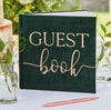 Black & Rose Gold Wedding Guest Book