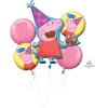 Peppa Pig Party Theme Foil Balloon bouquet Set