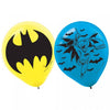 Batman Party Theme Latex Balloons 6pack