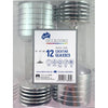 12pk Cocktail Silver Trim Plastic Glasses
