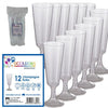 12pk Champagne Clear Plastic Glasses