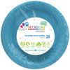 Light Blue Small Reusable Round Plastic Plates 25pk