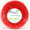 Red Small Reusable Round Plastic Plates 25pk