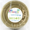 Gold Small Reusable Round Plastic Plates 25pk