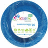 Royal Blue Small Reusable Round Plastic Plates 25pk