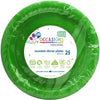 Lime Green Large 23cm Reusable Round Plastic Plates 25pk