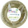Gold Large 23cm Reusable Round Plastic Plates 25pk